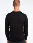 North South Merino V-Neck Jumper, Black product photo View 02 S