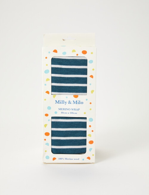 Milly & Milo Merino Wrap, Reflecting Pond Stripe product photo View 02 L