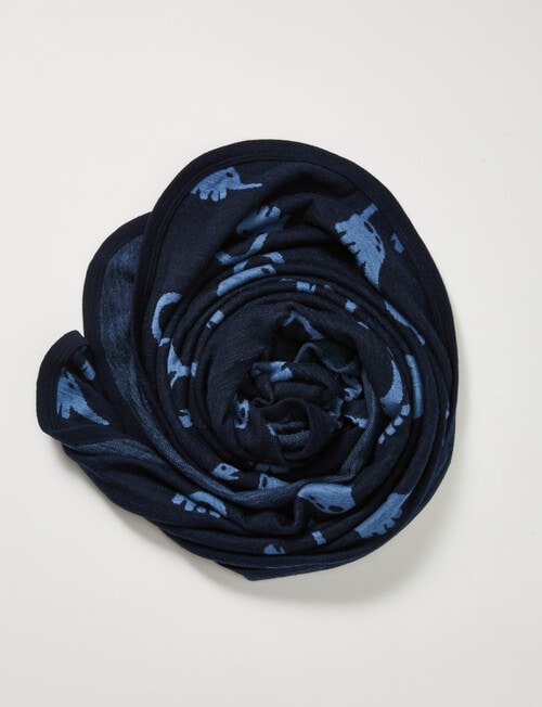 Milly & Milo Merino Wrap, Jacquard Dino product photo