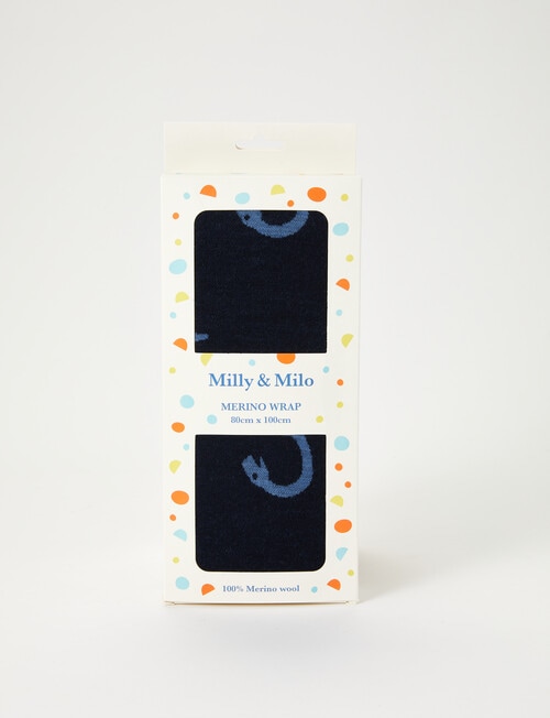 Milly & Milo Merino Wrap, Jacquard Dino product photo View 02 L
