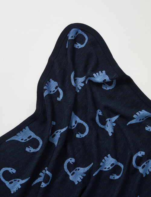 Milly & Milo Merino Wrap, Jacquard Dino product photo View 03 L