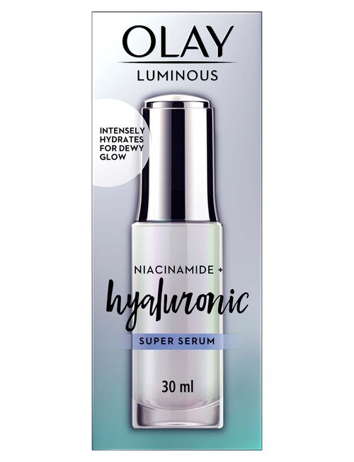 Oil Of Olay Luminous Niacinamide + Hyaluronic Super Serum, 30ml Moisturisers, Serums & Antiaging