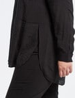 Studio Curve Collection Long Sleeve Magic Shirt, Black product photo View 04 S