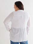 Studio Curve Long Sleeve Magic Shirt, White product photo View 02 S