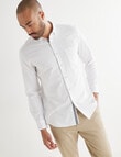 L+L Oxford Contrast Long-Sleeve Shirt, White product photo View 04 S