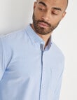 L+L Oxford Contrast Long-Sleeve Shirt, Light Blue product photo View 04 S