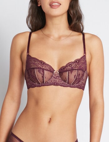 Me By Bendon Sofia Underwire Bra, Potent Purple & Tuscany, B-G - Lingerie  Red Dot