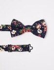 Laidlaw + Leeds Summer Floral Bow Tie, Navy product photo