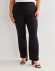 Studio Curve Collection Straight Leg Bengaline Pant, Black product photo