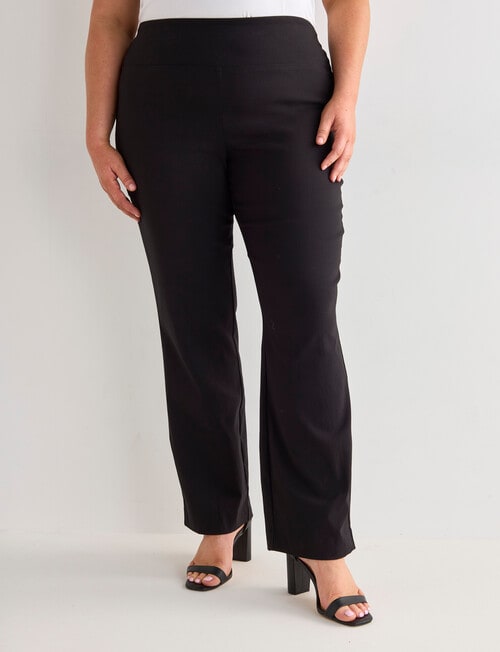 Studio Curve Collection Straight Leg Bengaline Pant, Black product photo