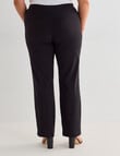 Studio Curve Collection Straight Leg Bengaline Pant, Black product photo View 02 S