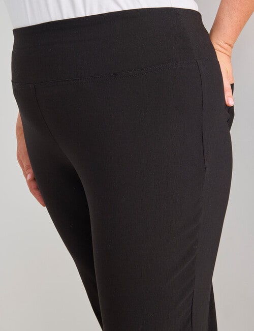 Studio Curve Collection Straight Leg Bengaline Pant, Black product photo View 04 L