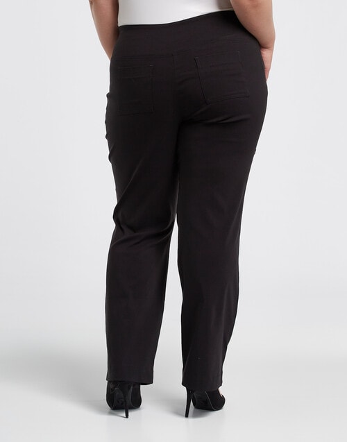 Studio Curve Straight Leg Bengaline Pant, Black product photo View 02 L