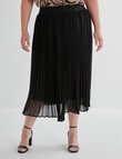 Studio Curve Collection Pleated Midi Skirt, Black product photo