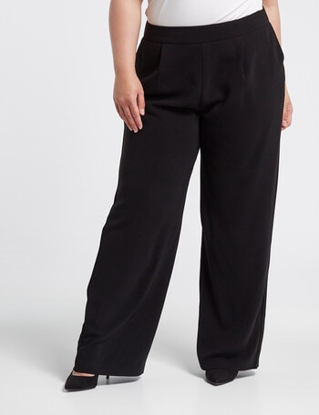 Studio Curve Collection Straight Leg Formal Pant, Black product photo