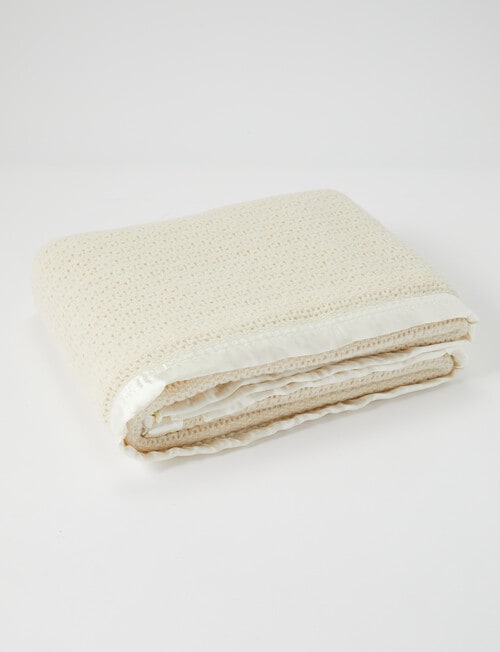 Teeny Weeny Wool Thermacell Cot Blanket, Cream product photo View 02 L