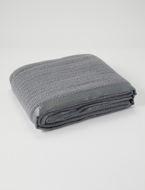Teeny Weeny Wool Thermacell Cot Blanket, Grey product photo View 02 L