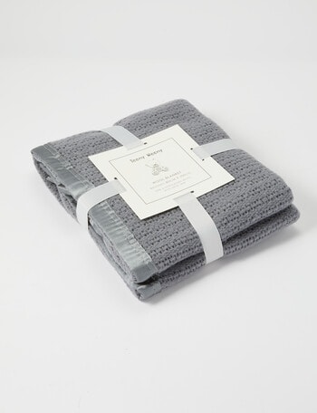 Teeny Weeny Wool Thermacell Bassinet Blanket, Grey product photo