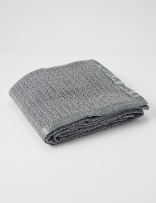 Teeny Weeny Wool Thermacell Bassinet Blanket, Grey product photo View 02 L