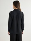 Oliver Black Long Sleeve Roll-Up Blouse, Black product photo View 02 S