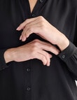 Oliver Black Long Sleeve Roll-Up Blouse, Black product photo View 06 S