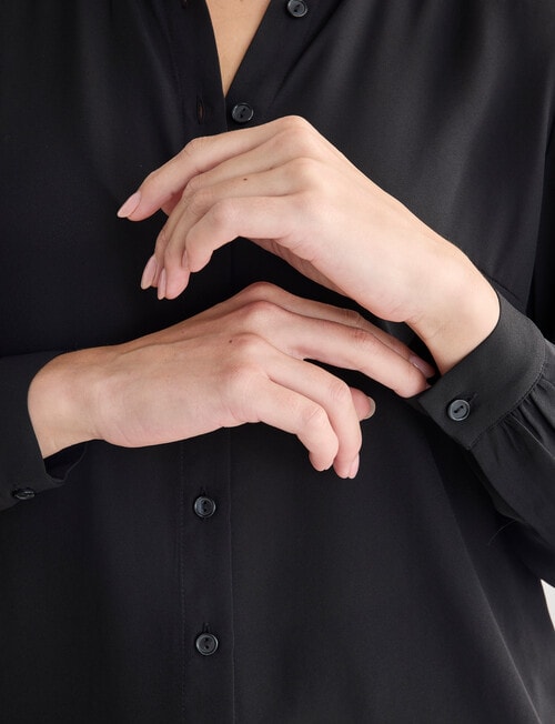 Oliver Black Long Sleeve Roll-Up Blouse, Black product photo View 06 L