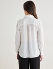 Oliver Black Long Sleeve Roll-Up Blouse, Ivory product photo View 02 S