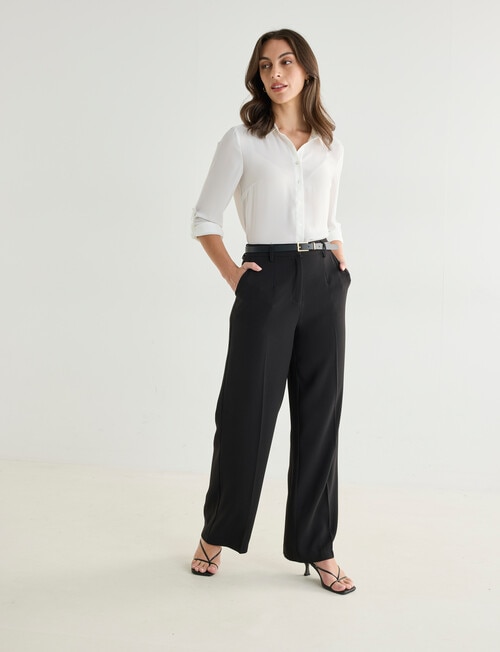 Oliver Black Long Sleeve Roll-Up Blouse, Ivory product photo View 03 L