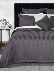 Kate Reed Sateen Stripe Duvet Cover Set, Charcoal product photo