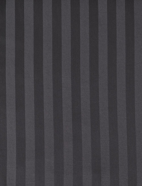 Kate Reed Sateen Stripe Duvet Cover Set, Charcoal product photo View 02 L