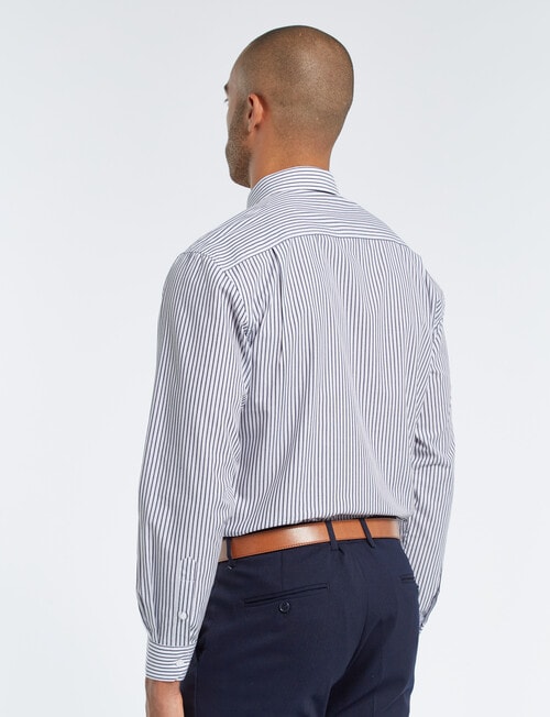 Chisel Mid Stripe Long Sleeve Shirt, Navy product photo View 02 L