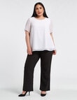 Studio Curve Collection Double-Layer Split Top, White product photo View 03 S