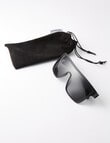 Gasoline Oversized Sunglasses, Black product photo View 03 S