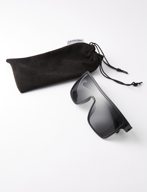 Gasoline Oversized Sunglasses, Black product photo View 03 L