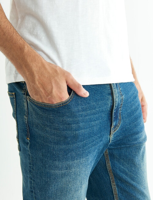 Gasoline Slim Leg Jeans, Blast Blue product photo View 04 L