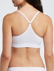 Honey Vegas Seamfree X-Back Crop Top, White, 8-16 product photo View 02 S