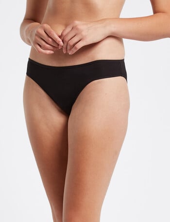 Honey Vegas Cotton Bikini Brief, Black product photo