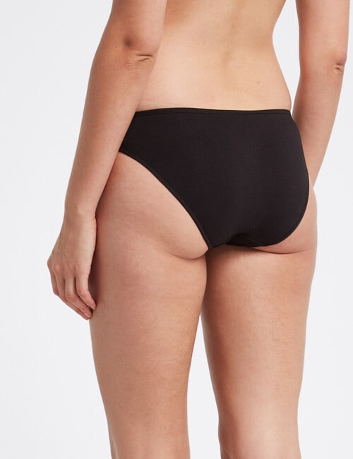 Honey Vegas Cotton Bikini Brief, Black product photo View 02 L