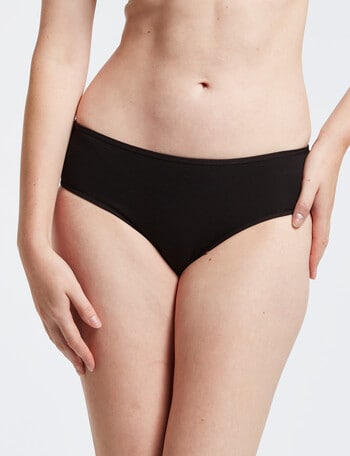 Honey Vegas Cotton Boyleg Brief, Black product photo