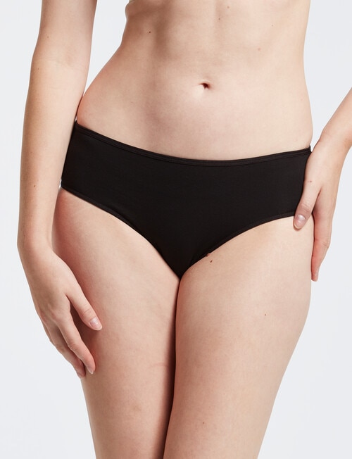 Honey Vegas Cotton Boyleg Brief, Black product photo