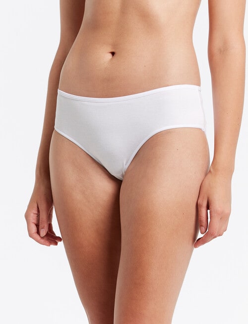Honey Vegas Cotton Boyleg Brief, White product photo