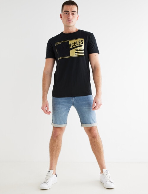 Tarnish Embossed Cali Tee, Black & Gold product photo View 03 L