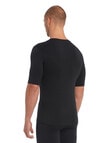 Superfit Short-Sleeve Superfine Thermal Top, Black product photo View 02 S