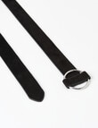 Whistle Accessories Faux Suede Ring Belt, Black product photo View 02 S