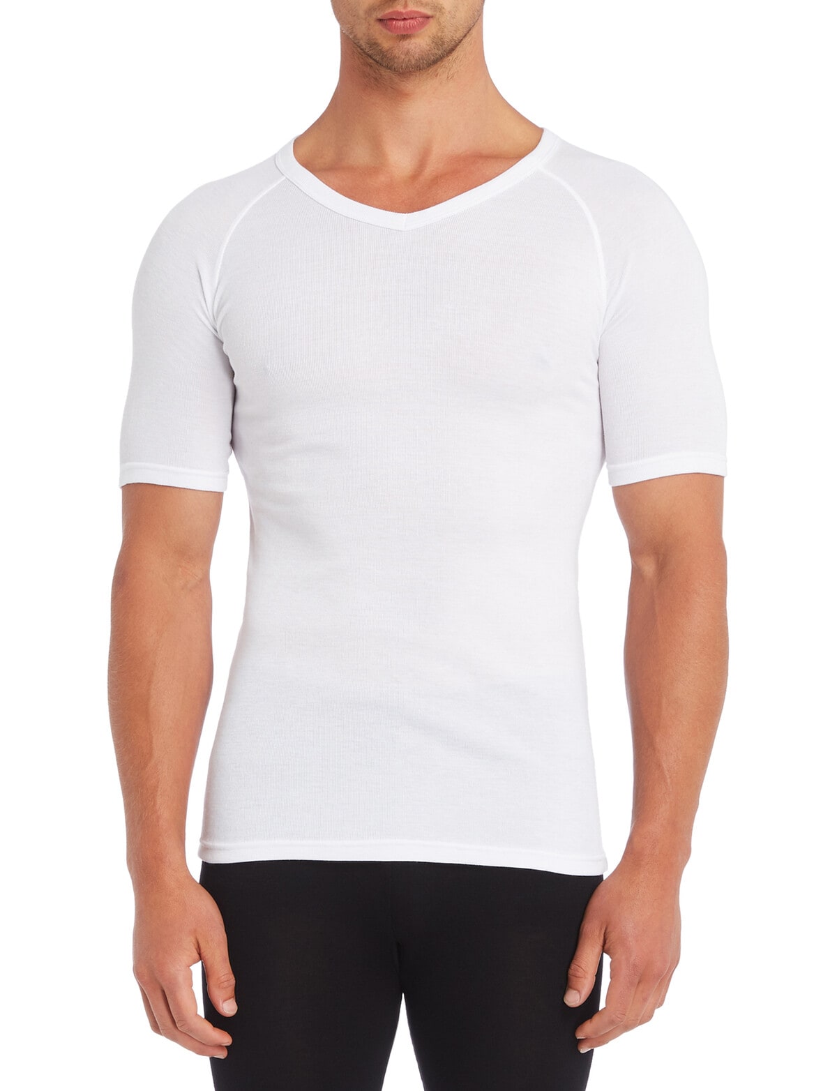Superfit Poly Viscose Short-Sleeve Thermal Top, White - Thermals