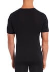 Superfit Poly Viscose Short-Sleeve Thermal Top, Black product photo View 02 S