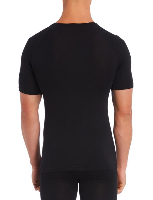 Superfit Poly Viscose Short-Sleeve Thermal Top, Black product photo View 02 L