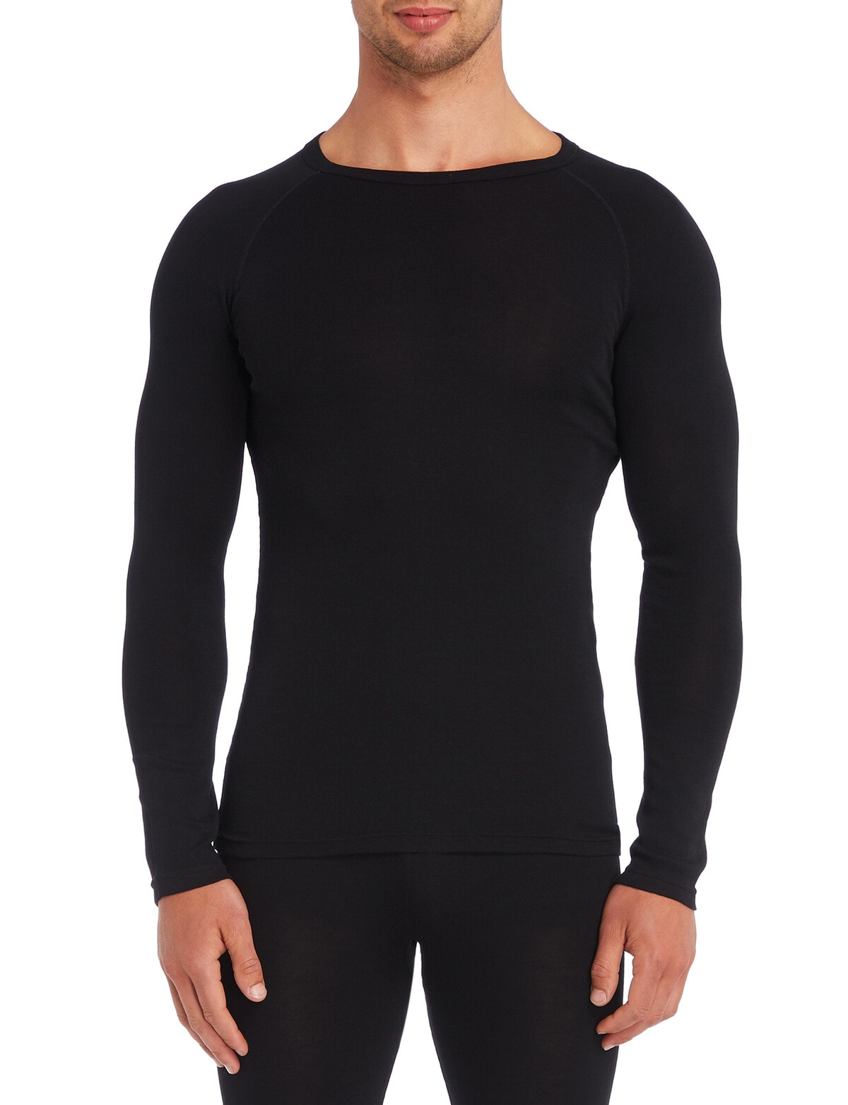 Superfit Poly Viscose Long-Sleeve Thermal Top, Black - Thermals