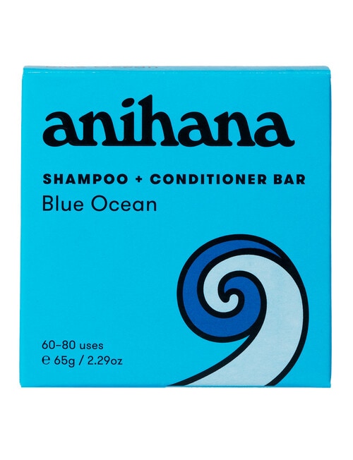 anihana Shampoo & Conditioner Bar, Blue Ocean 2-in-1, 65g product photo View 03 L