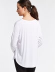 Bodycode Long-Sleeve Boxy Tee, White product photo View 02 S
